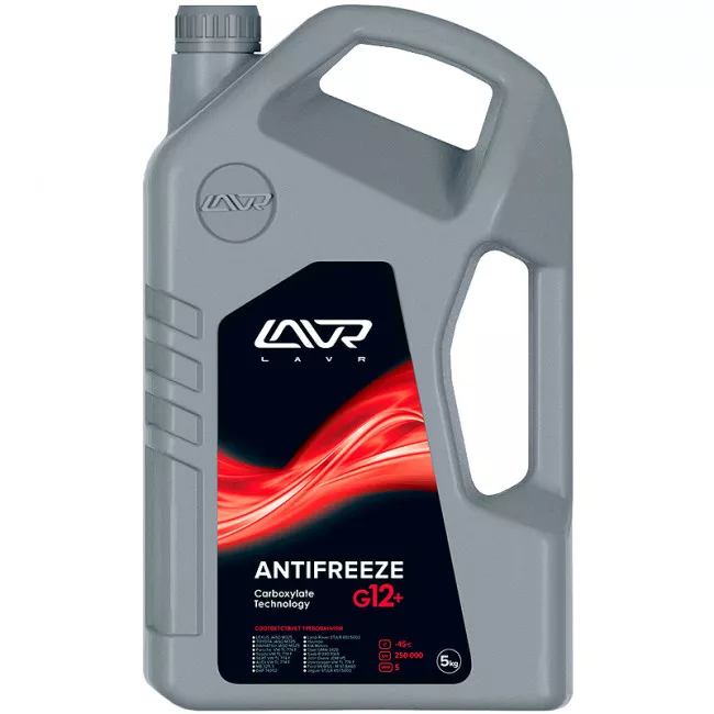 Антифриз LAVR ANTIFREEZE G12 + -45°С 5л (Ln1710)