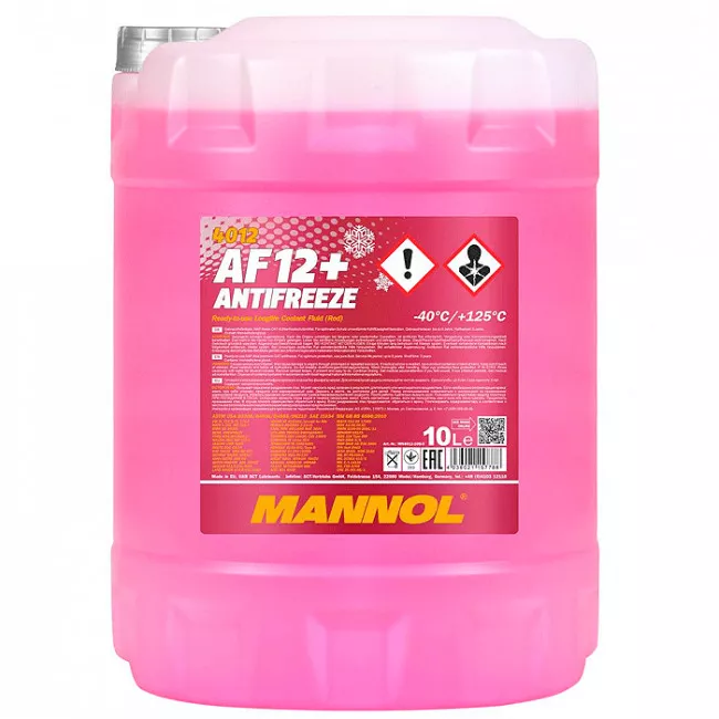 Антифриз Mannol Longlife AF12+ -40°C червоний 10л (MN4012-10)