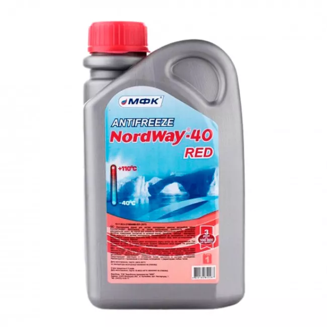 Антифриз МФК NordWay G12 -40°C червоний 1л (30810) Антифриз МФК NordWay G12 -40°C червоний 1л (30810)