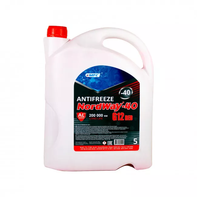 Антифриз МФК NordWay G12 -40°C червоний 5л (30811) Антифриз МФК NordWay G12 -40°C червоний 5л (30811)