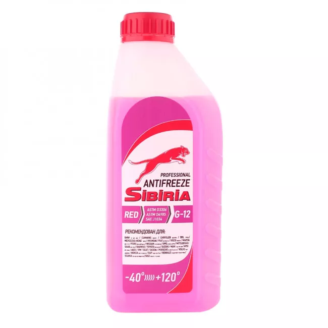 Антифриз Sibiria G12 -40°C червоний 1л (800598)