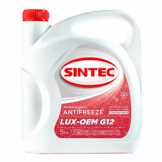 Антифриз Sintec Luxe G12 -45°C красный 5л (613503)