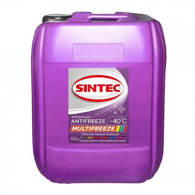 Антифриз Sintec Multi Freeze G12 -40 ° C фіолетовий 10л (800541) Антифриз Sintec Multi Freeze G12 -40 ° C фіолетовий 10л (800541)