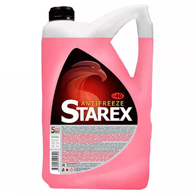 Антифриз Starex Red ПЕ G12  -40°C красный 5л (564835) (28942)