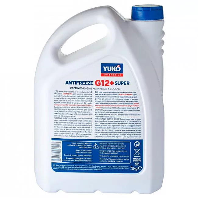 Антифриз Yuko Super G12+ -40°C червоний 5л (4820070248227)