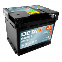 Автомобильный аккумулятор DETA 6CT-47Аh АзЕ Senator 3 (DA472)