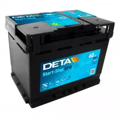 Акумулятор DETA EFB Start-Stop 6CT-60Ah (-/+) (DL600)