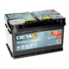 Акумулятор DETA Senator 3 6CT-72Ah (-/+) (DA722)