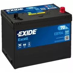 Автомобильный аккумулятор EXIDE 6СТ-70 АзЕ EXCELL (EB704)