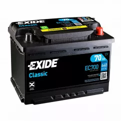 Аккумулятор Exide Classic 6СТ-70Ah (-/+) (EC700)