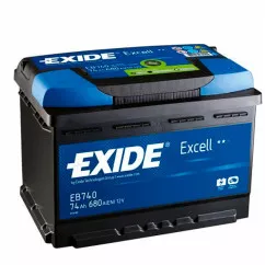 Автомобильный аккумулятор EXIDE Excell 6СТ-74Ah АзЕ 680A (EN) EB740 (5111)