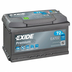 Автомобильный аккумулятор EXIDE Premium Carbon Boost 6СТ-72Ah АзЕ 720A (EN) EA722 (4885)