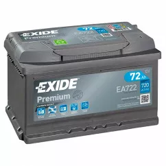 Автомобільний акумулятор EXIDE Premium Carbon Boost 6СТ-72Ah АЗЕ 720A (EN) EA722 (4885)
