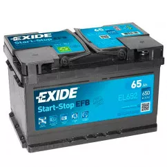 Акумулятор Exide Start-Stop EFB 6СТ-65Ah (-/+) (EL652)
