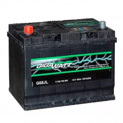 Автомобильный аккумулятор GIGAWATT G68JL 6CT-68Ah 550A Аз (0185756805)