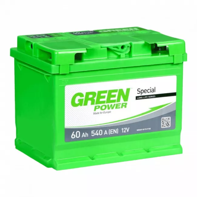 Автомобильный аккумулятор GREEN POWER 6СТ-60Ah 540A АзЕ (EN) (000022358) Автомобильный аккумулятор GREEN POWER 6СТ-60Ah 540A АзЕ (EN) (000022358)