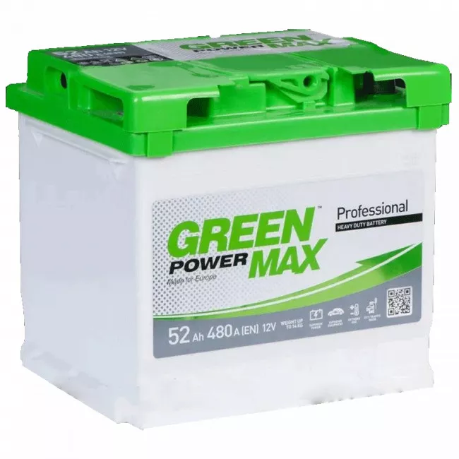 Автомобільний акумулятор GREEN POWER MAX 6СТ-52Ah 480A АзЕ (EN) (000022374) (47310) Автомобільний акумулятор GREEN POWER MAX 6СТ-52Ah 480A АзЕ (EN) (000022374) (47310)