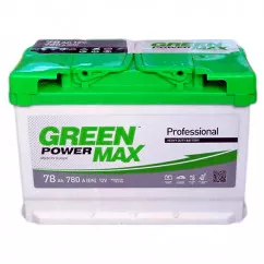 Автомобильный аккумулятор GREEN POWER MAX 6СТ-78Ah 780A Аз (EN) (000026093) (29895)