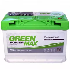Автомобильный аккумулятор GREEN POWER MAX 6СТ-78Ah 780A АзЕ (EN) (000022372) (24440)