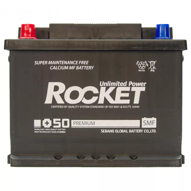 Автомобільний акумулятор ROCKET 6СТ-65Ah Аз 570A (CCA (SMF 65R-L2) (58181)