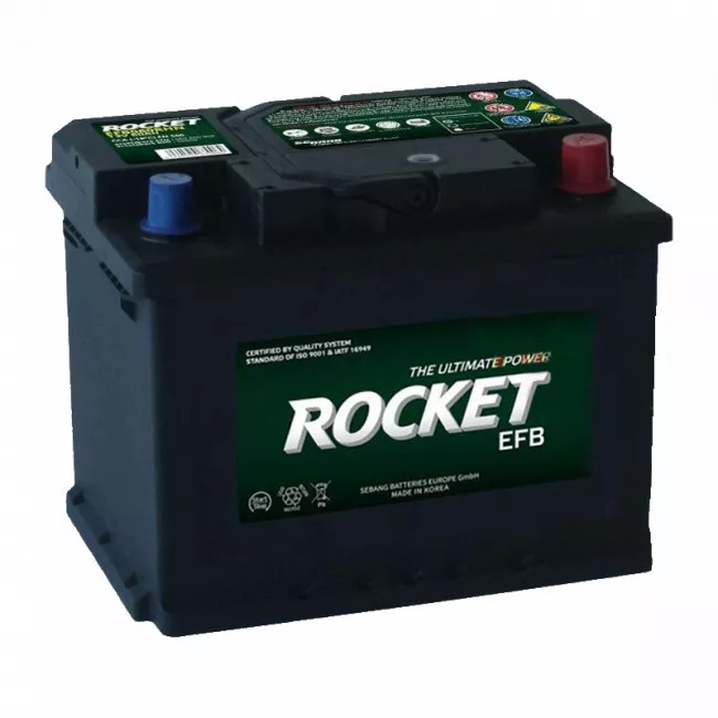 Автомобильный аккумулятор ROCKET EFB Start-Stop 6СТ-60Ah АзЕ 560A (CCA) (EFB L2)