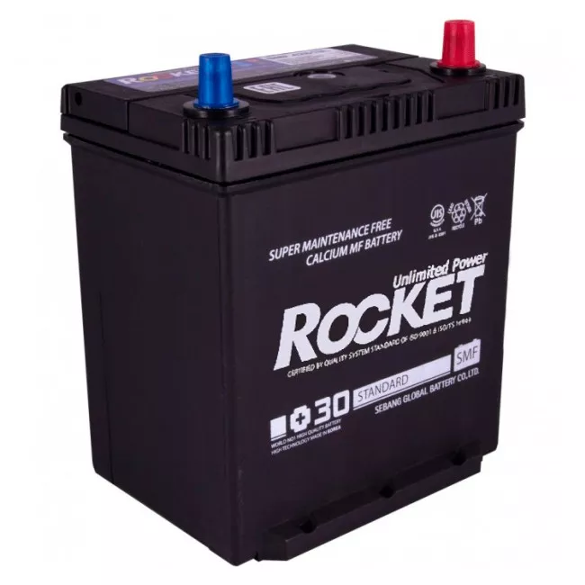 Автомобильный аккумулятор ROCKET Japan 6СТ-40Ah АзЕ 340A (CCA) ТК (SMF 42B19L) (58166)