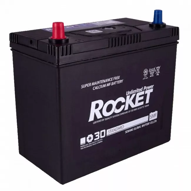 Автомобильный аккумулятор ROCKET Japan 6СТ-45Ah Аз 410A (CCA) (SMF 55B24R) (58177)
