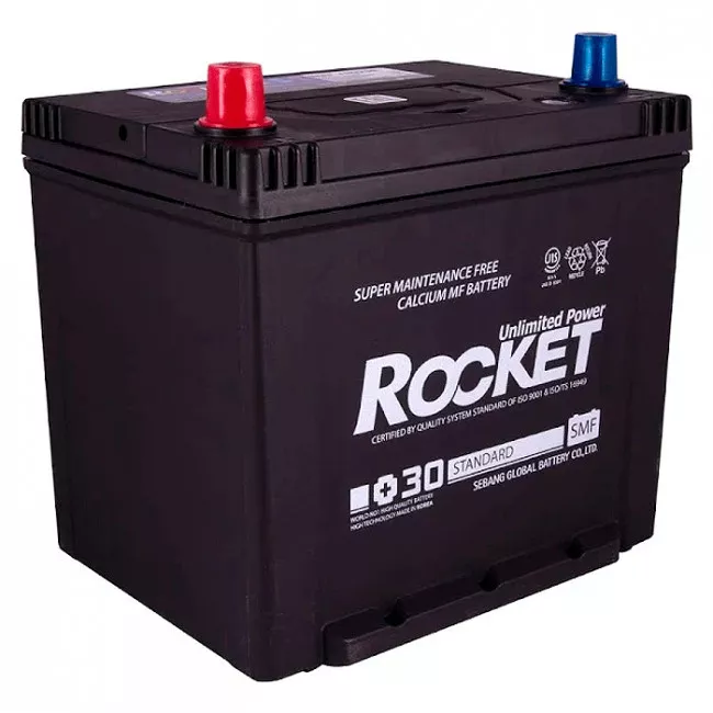 Автомобильный аккумулятор ROCKET Japan 6СТ-65Ah Аз 590A (CCA) (SMF 75D23R) (58173)
