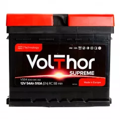 Aкумулятор Volthor Supreme SMF, ME 6СТ-54Ah (-/+) (301054)