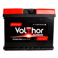 Аккумулятор Volthor Supreme 6СТ-66Ah (-/+) (301466)