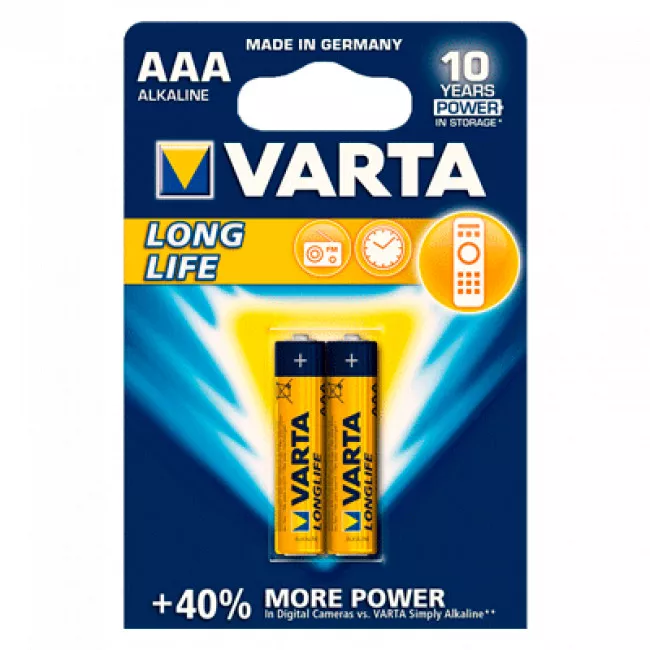 Батарейка VARTA Long Life AAA BLI 2