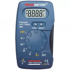 Цифровой карманный мультиметр с функцией измерения ёмкости и частоты PROTESTER (PM320)
