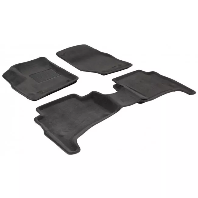 Двошарові килимки Sotra 3D Premium 12mm Grey для Volkswagen Touareg 2003-2010 (3D LVW0120-PP-GR)