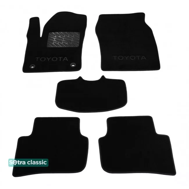 Двухслойные коврики Sotra Classic 7mm Black для Toyota CH-R 2016->