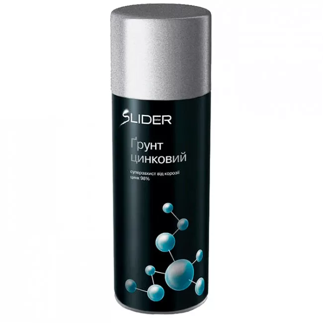 Эмаль SLIDER color универсальная грунт цинковая  3 в 1,  400 мл (12 шт/уп) (000014818) (55090)