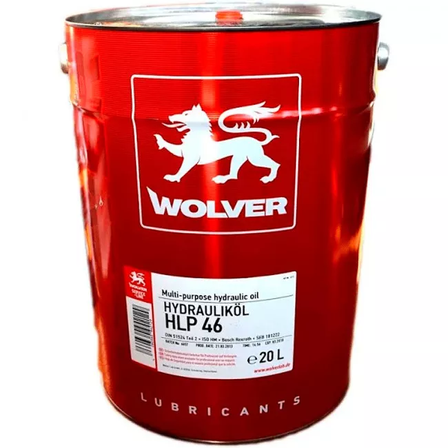 Индустриальное гидравлическое масло WOLVER HLP46 20л (952) (4260360942129)