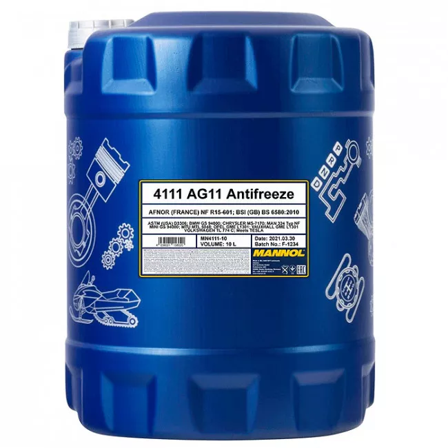 Антифриз Mannol Longterm AG11 -70°C синий 10л (MN4111-10)