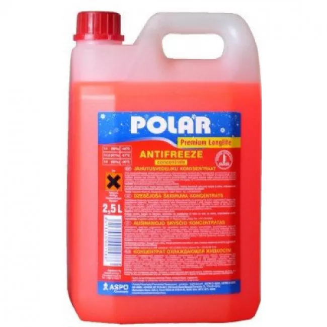 Антифриз Polar Premium Longlife G12+ -76°C красный 2,5л