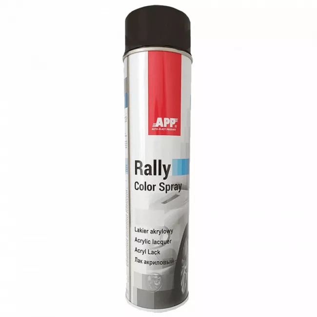 Краска аэрозольная APP Rally Color Spray черный блеск 600 мл (025410) (97665)