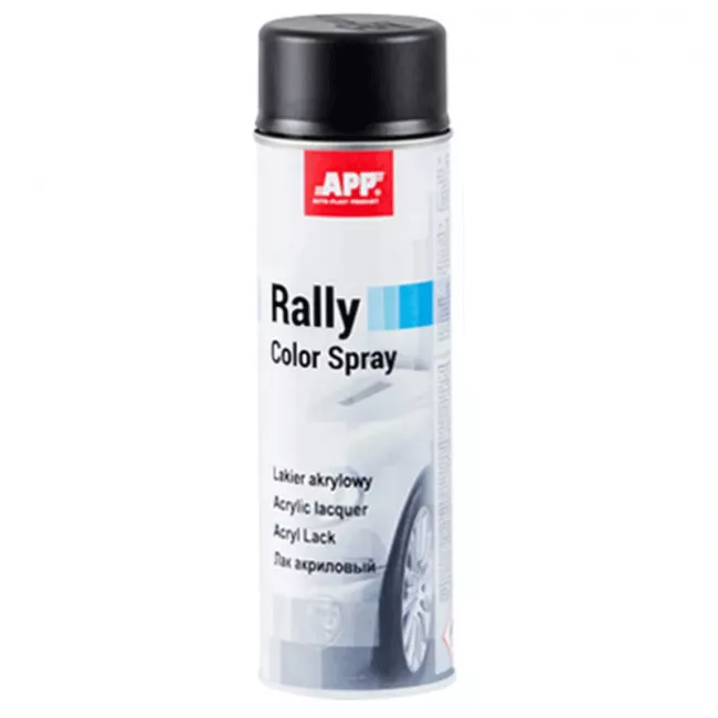 Фарба аерозольна APP Rally Color Spray чорний мат 600 мл (025403) (97664)