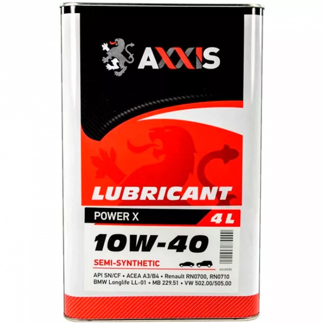Моторна олива AXXIS 10W-40 Power Х (Каністра 4л) Моторна олива AXXIS 10W-40 Power Х (Каністра 4л)