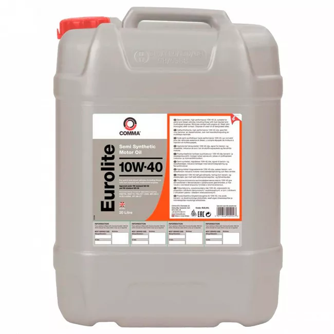 Моторна олива COMMA EUROLITE 10W-40 20л (9F01D5)