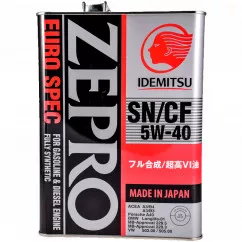 Моторное масло Idemitsu Zepro Euro Spec 5W-40 4л