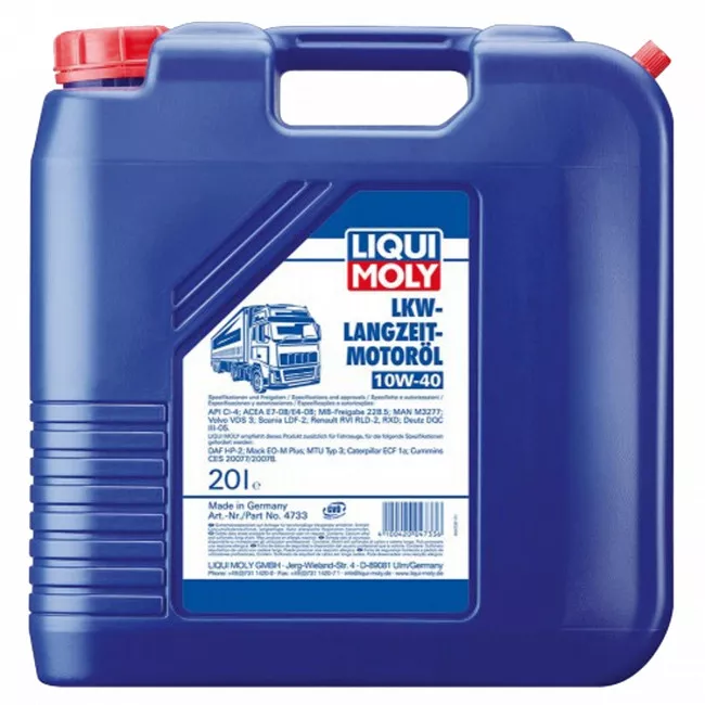 Моторное масло Liqui Moly LKW-Langzeit-Motoroil 10W-40 20л (4733) Моторное масло Liqui Moly LKW-Langzeit-Motoroil 10W-40 20л (4733)