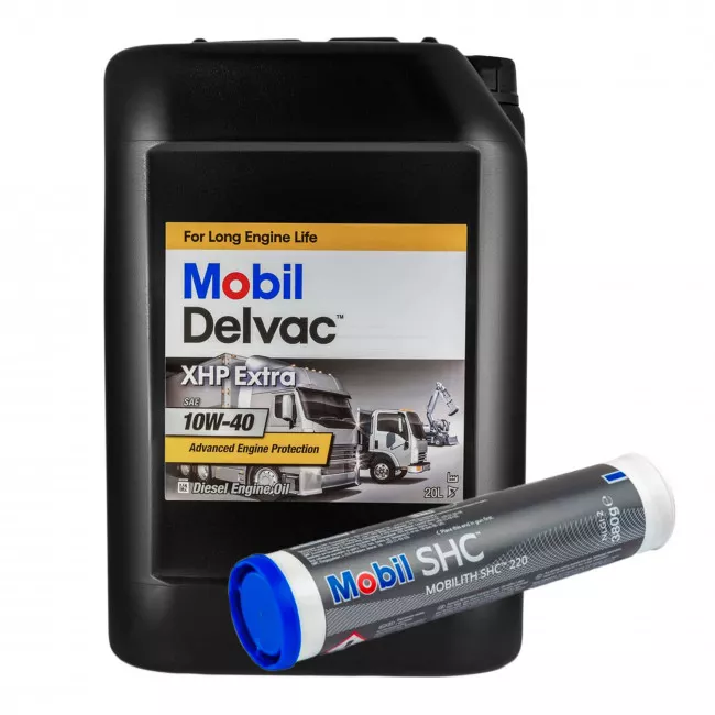 Моторное масло MOBIL DELVAC XHP EXTRA 10W-40 20л + Смазка MOBILITH SHC220 0,38 кг