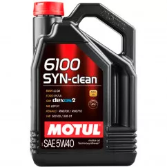 Олива моторна MOTUL 6100 Syn-clean SAE 5W-40 5л (854251)