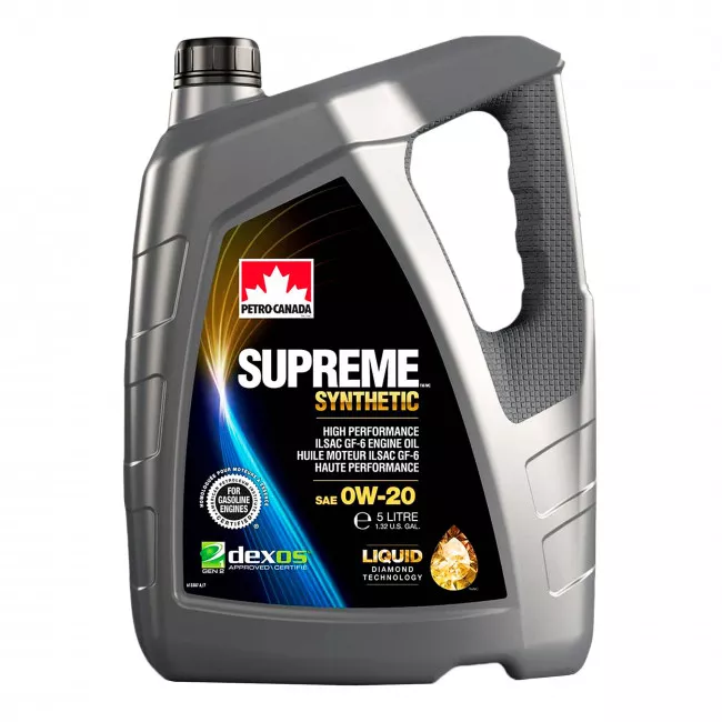 Моторное масло PETRO CANADA SUPREME SYNTHETIC 0W-20 5л (MOSYN02C20)