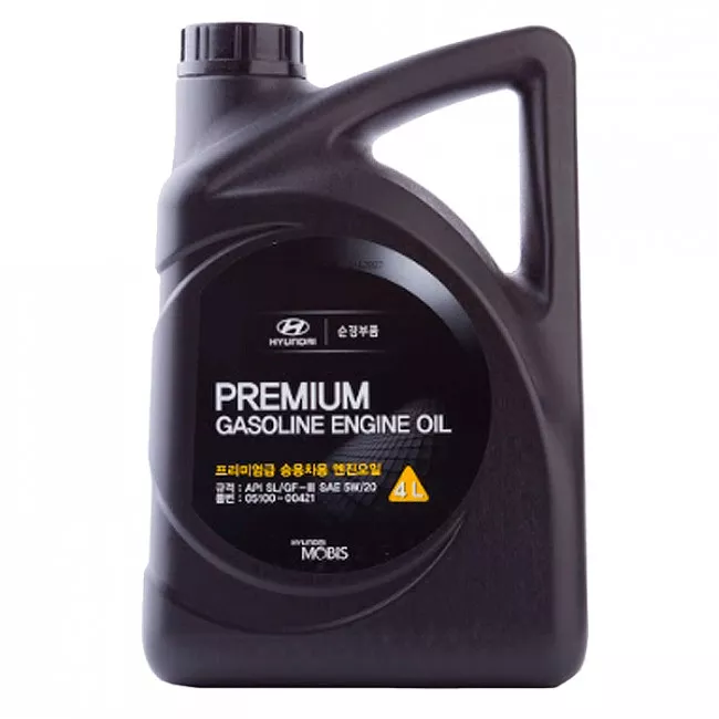 Моторное масло полусинтетическое Hyundai/Kia "Premium Gasoline 5W-20", 4л (0510000421)