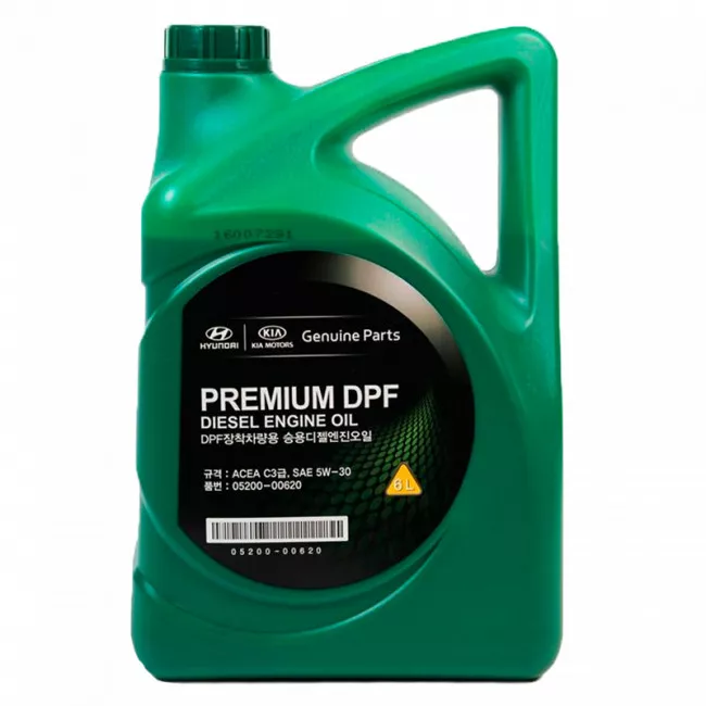 Масло моторное синтетическое Hyundai/Kia "Premium DPF Diesel 5W-30", 6л (0520000620) Масло моторное синтетическое Hyundai/Kia "Premium DPF Diesel 5W-30", 6л (0520000620)