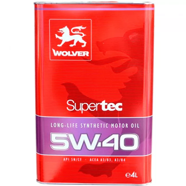 Моторное масло WOLVER Supertec 5W-40 4л (968) (4260360940019)
